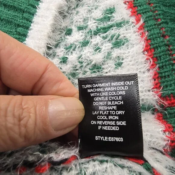 Blizzard Bay Red Green Snowman Ugly Christmas Vest S - Picture 9 of 9